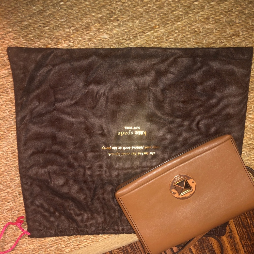 Kate Spade brown leather crossbody bag - Picture 2 of 5